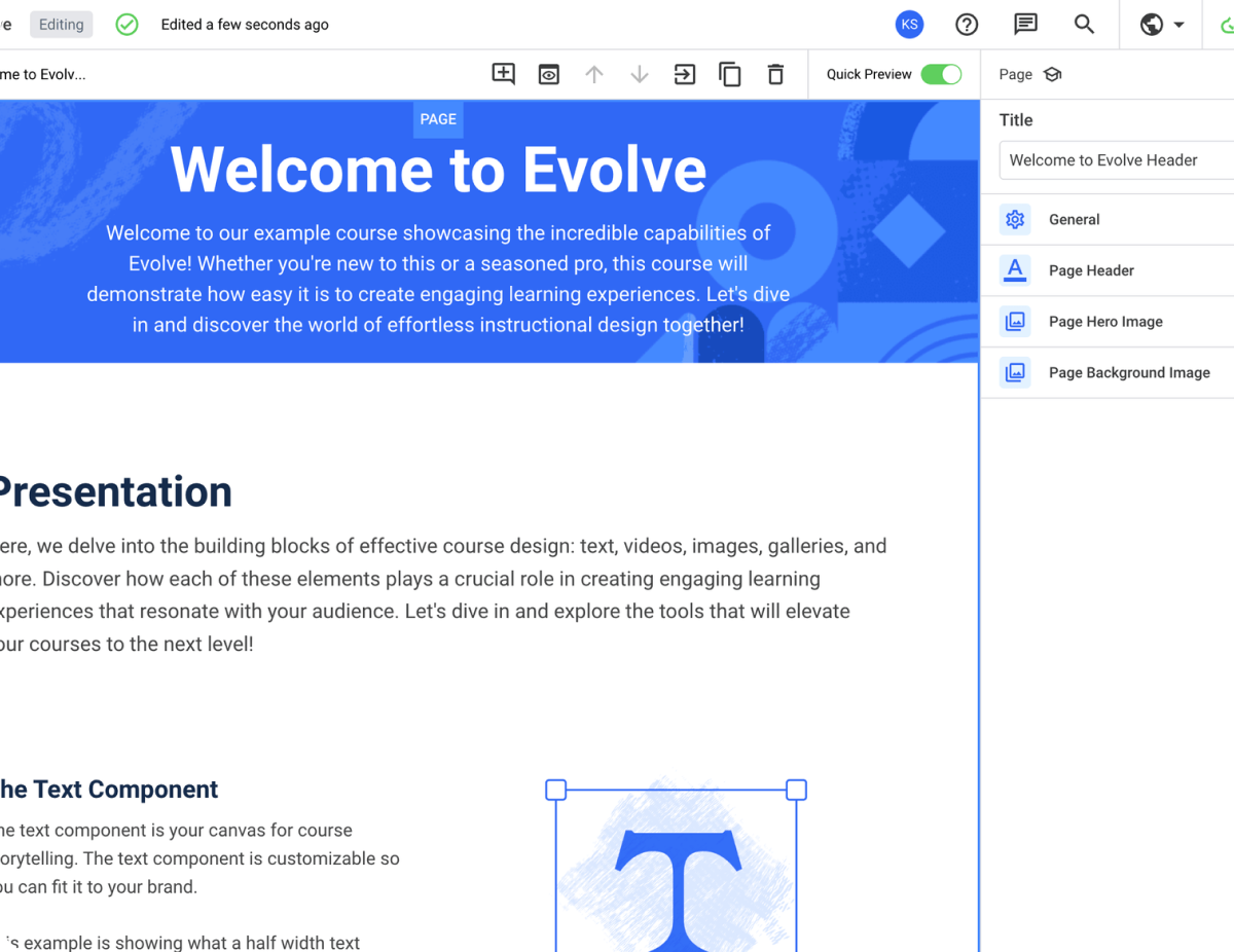 Intellum Evolve editor